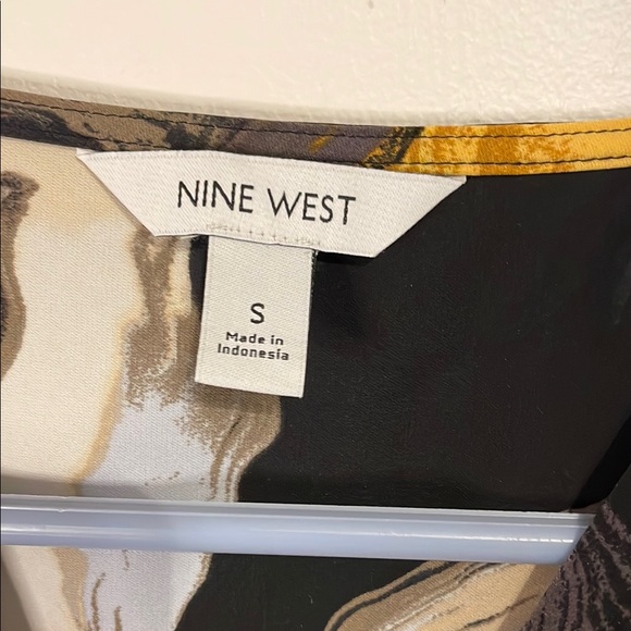 Nine West Abstract Pattern Blouse - Black, Yellow, White - Picture 2 of 10